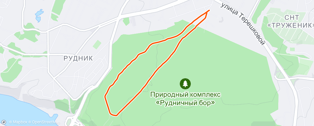 Map of the activity, Morning Walk