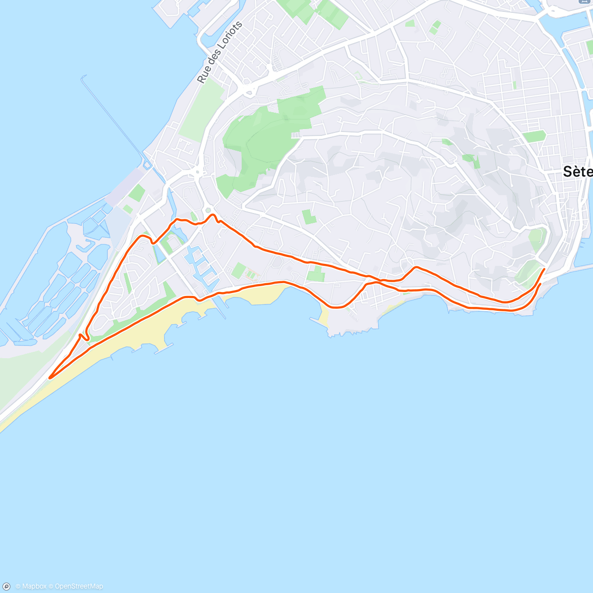 Map of the activity, Course à pied matinale