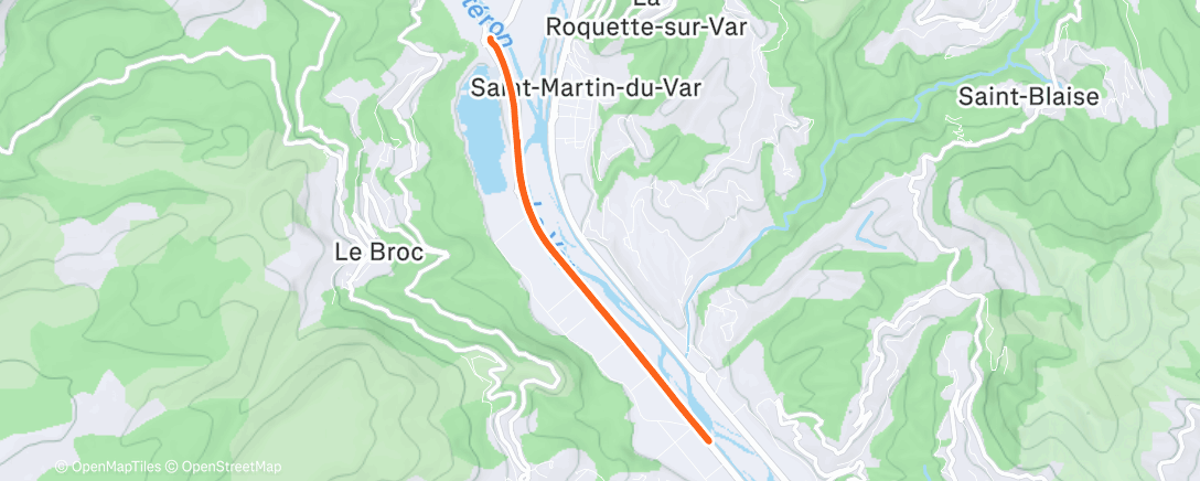 Map of the activity, Endurance sous contrainte : vent, fatigue… mais séance validée 💪🌬️