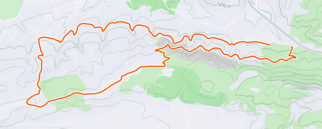 Map of the activity, Carrera de montaña a la hora del almuerzo