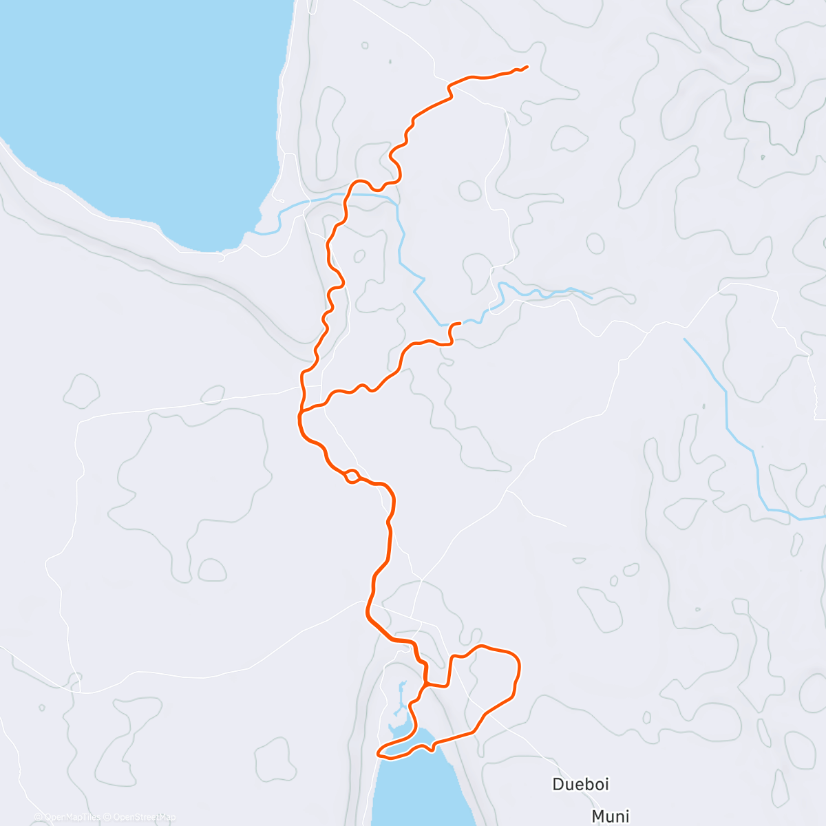 Map of the activity, Zwift - Red Zone Repeats in Makuri Islands