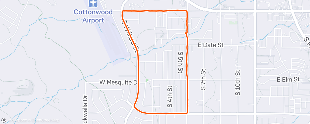 Map of the activity, Morning Run