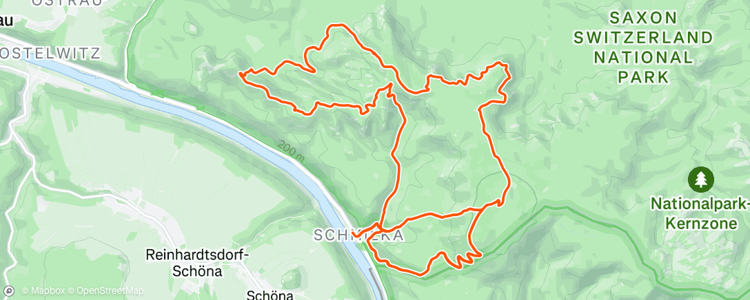 Map of the activity, Traillauf am Morgen
