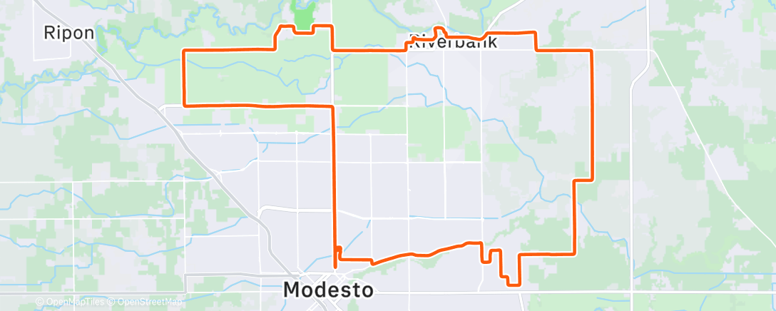 Map of the activity, Morning Ride