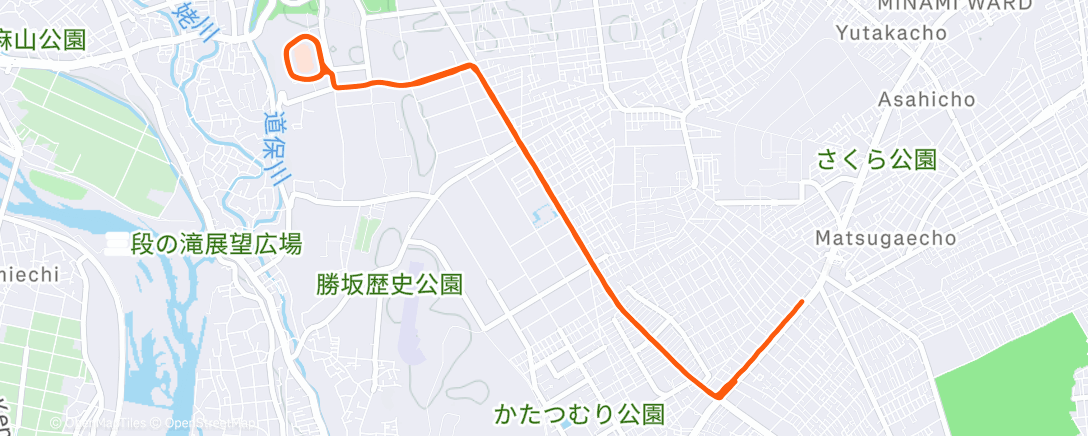 Map of the activity, ランニング最高🙌