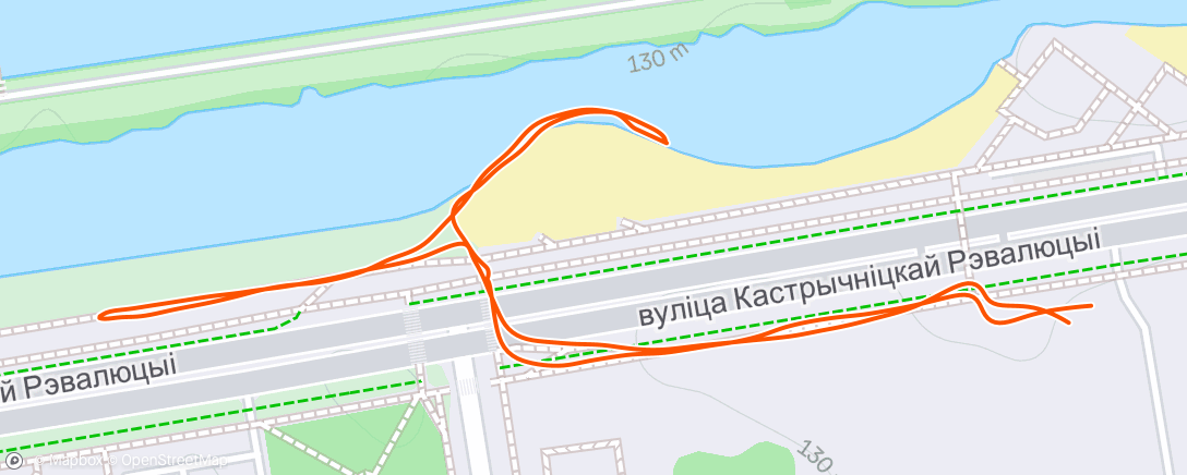 Map of the activity, Утренний забег