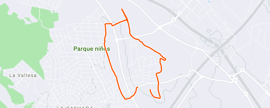 Map of the activity, Carrera de tarde