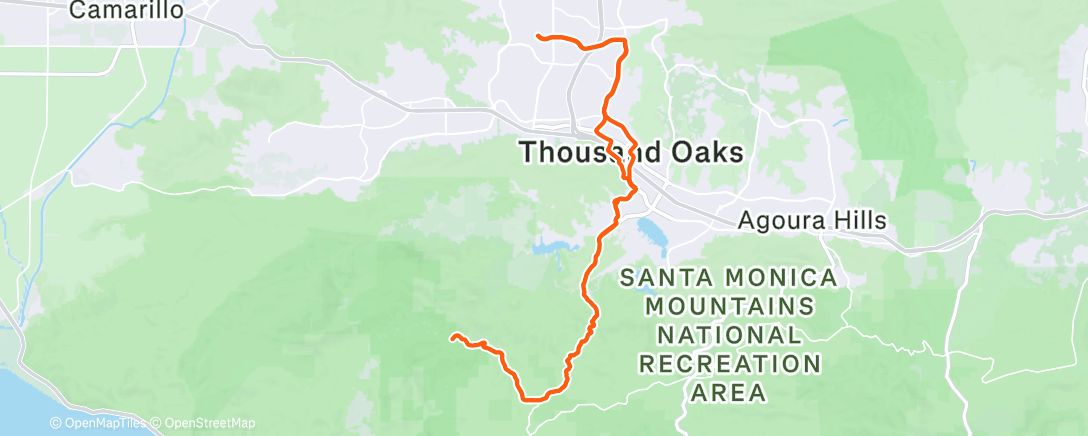 Map of the activity, Afternoon Ride
