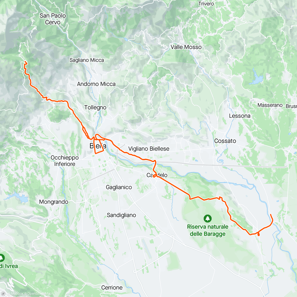 Karte der Aktivität „Oropa - Giro d'Italia 2”