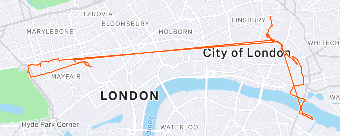 Map of the activity, Morning Walk