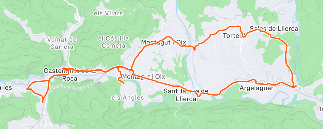 Map of the activity, Voltant 🚴🏼