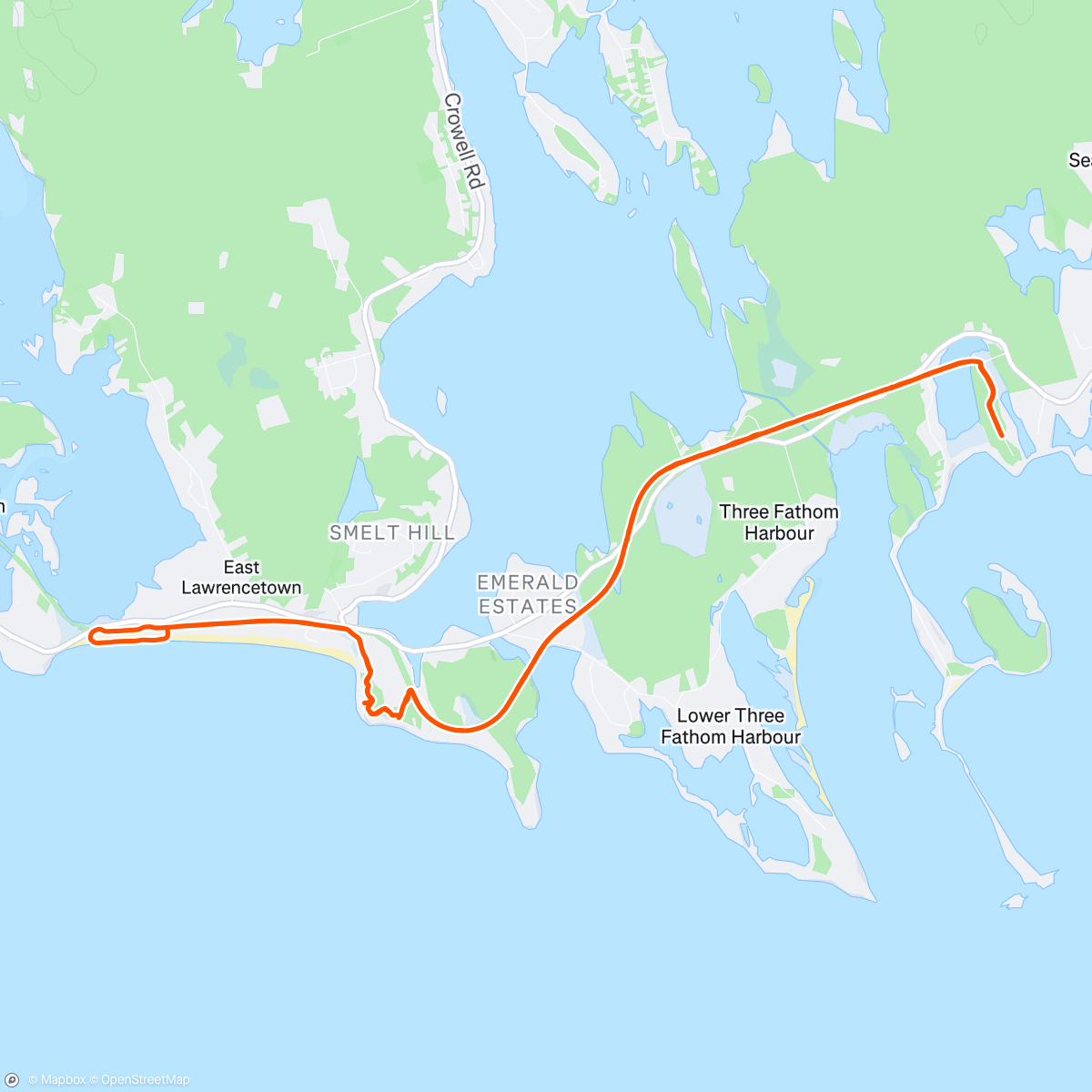 Map of the activity, Morning Run