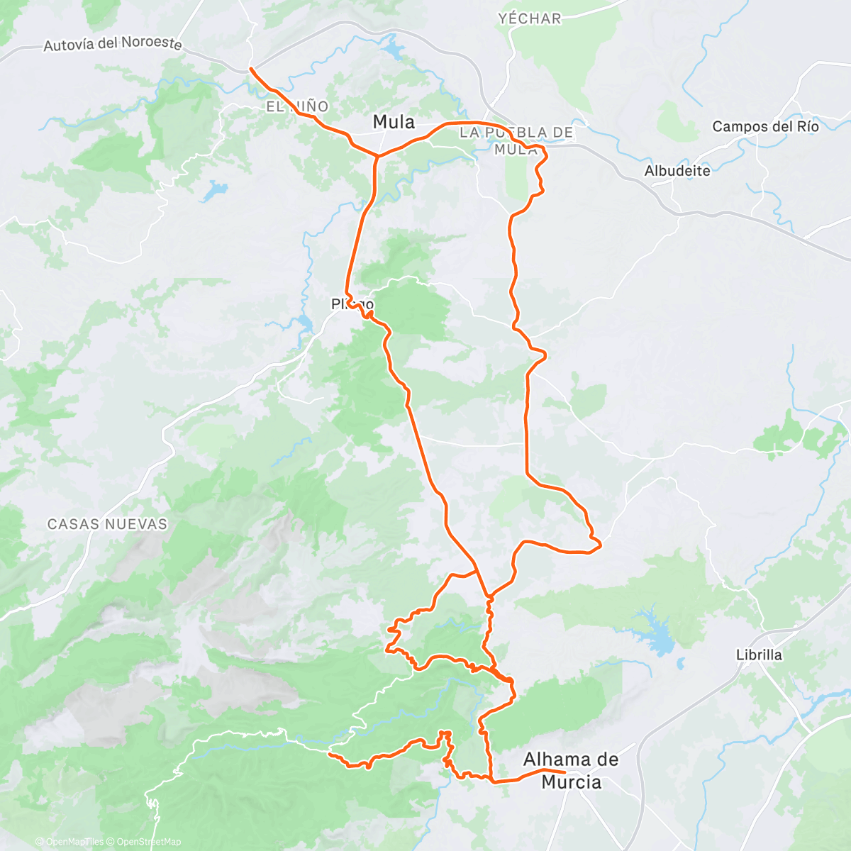 Map of the activity, 5H Espuña 🏔️