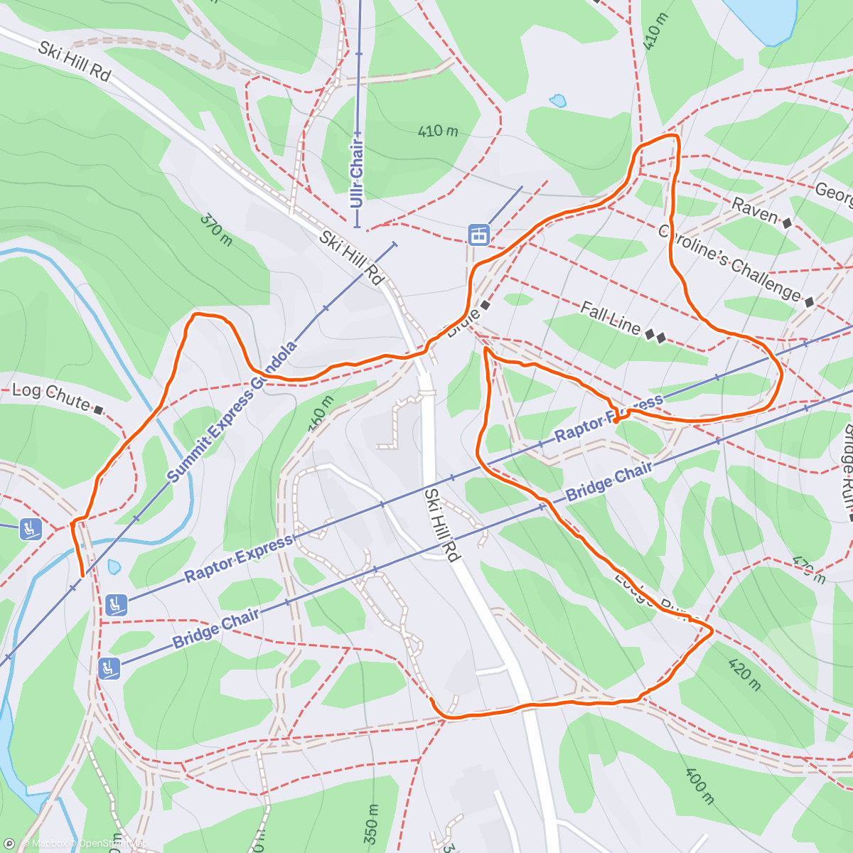 Map of the activity, Evening Jaunt w/Marlie