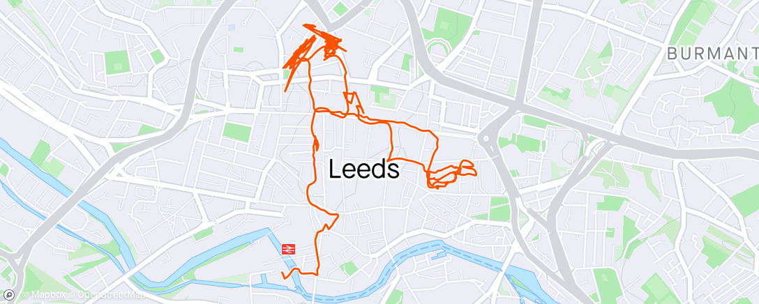 Map of the activity, Leeds Wetherspoons crawl