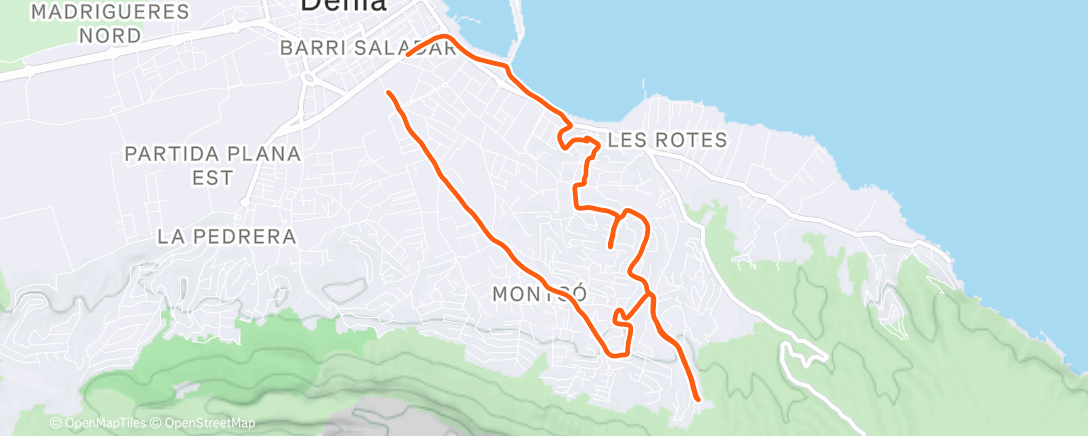 Map of the activity, Morning Run