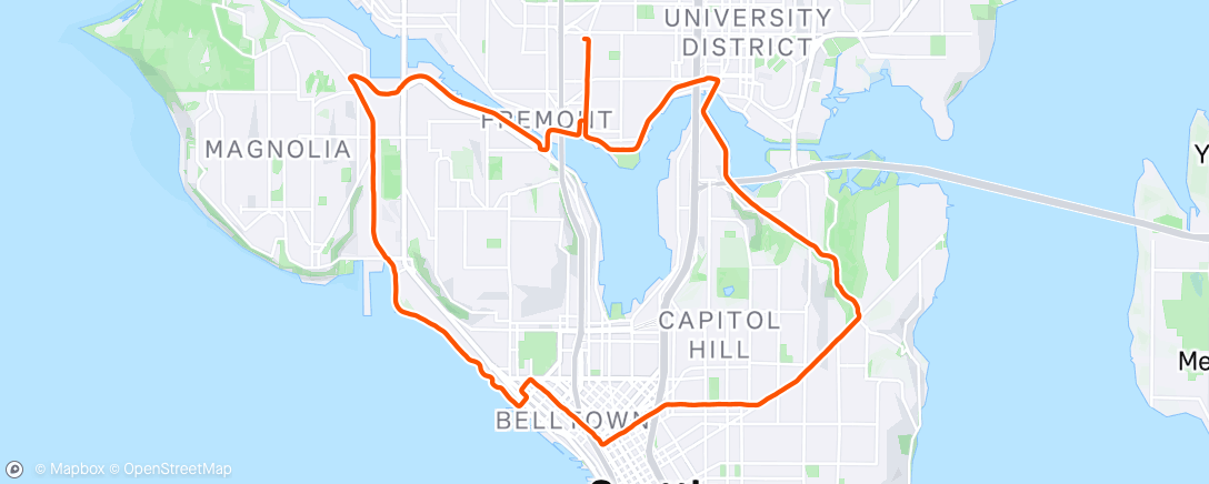 Map of the activity, Evening Ride