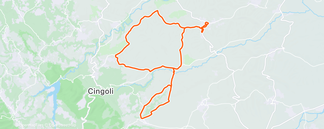 Map of the activity, Lunch Ride