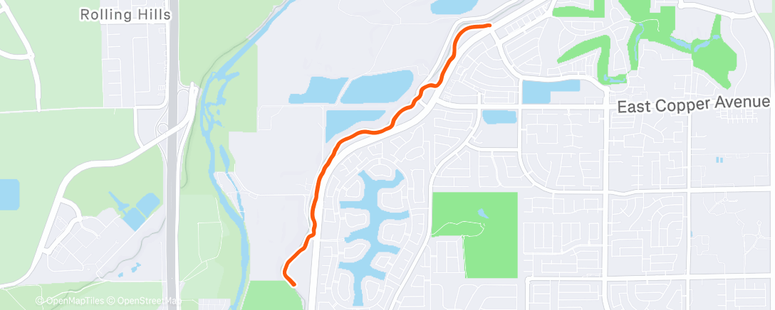 Map of the activity, Morning Run