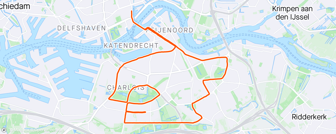 Map of the activity, Marathon Rotterdam ❌️