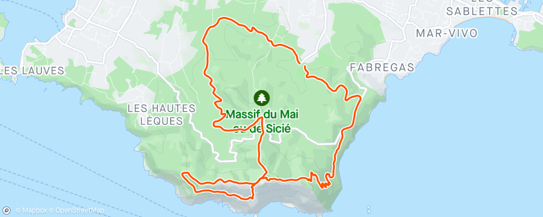 Karte der Aktivität „Trail du Cap Sicie”