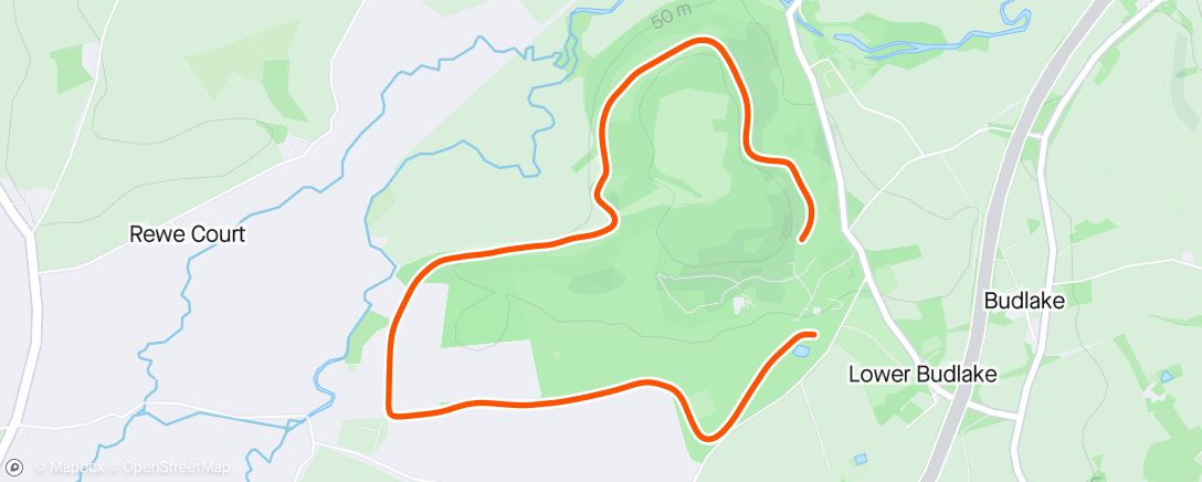 Mapa da atividade, Killerton Parkrun 24:55