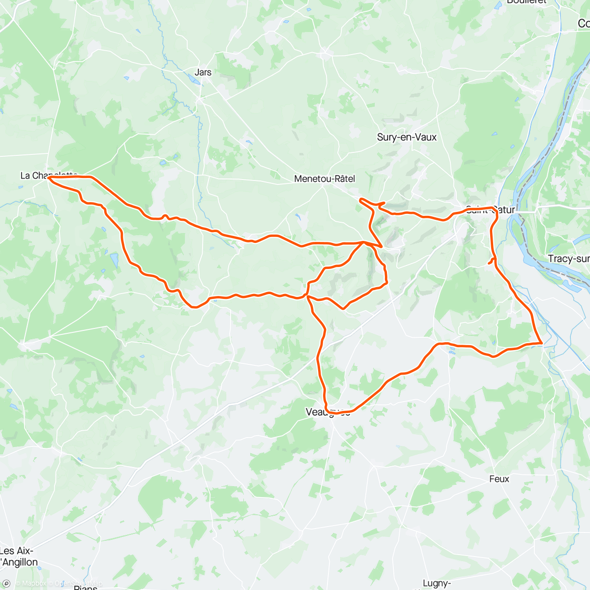Map of the activity, Week-end Vino Vélo : day 1 ! 🍇☔🍷