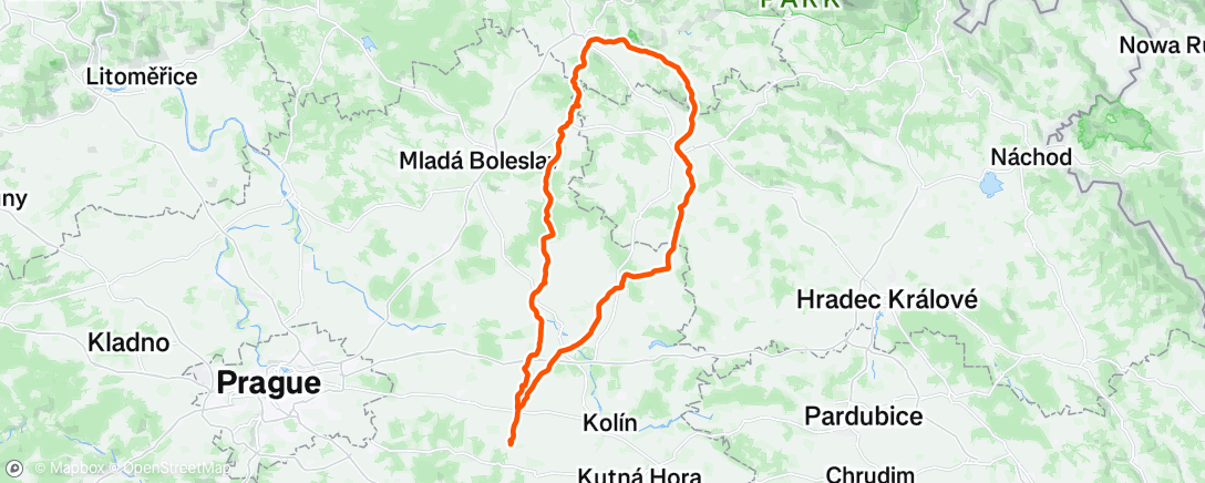 Map of the activity, Lunch Ride