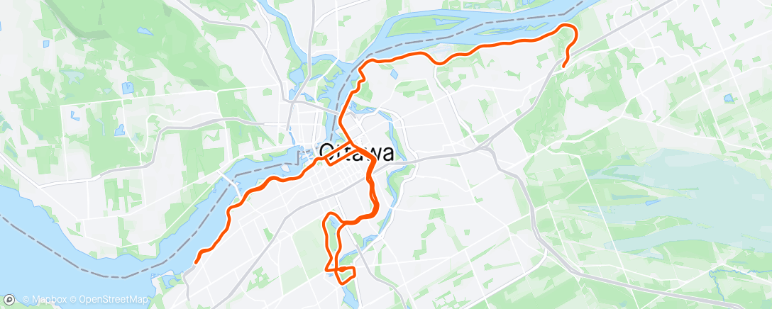 Mapa da atividade, CHEO Ride