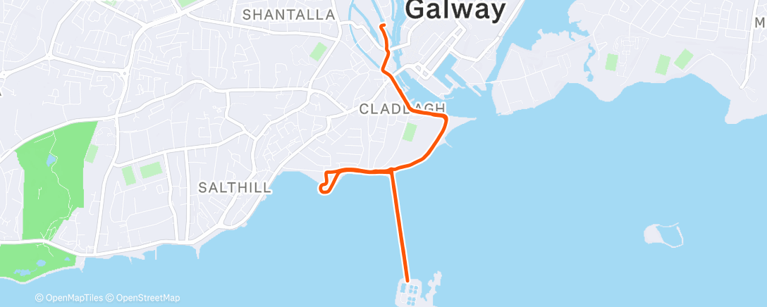 Map of the activity, Lunch Run