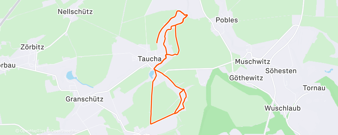 Map of the activity, Lauf am Morgen