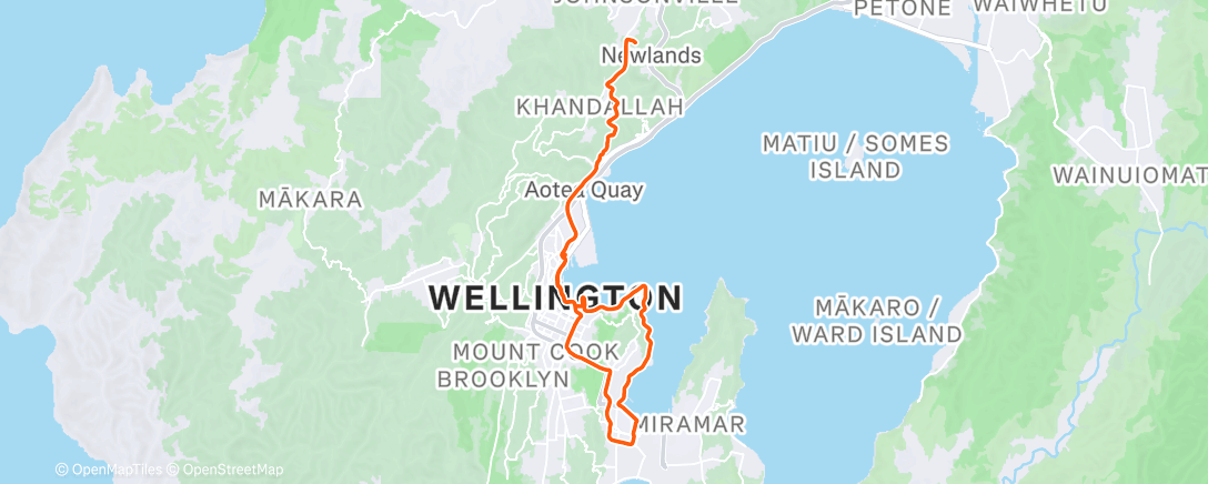 Map of the activity, Afternoon Ride