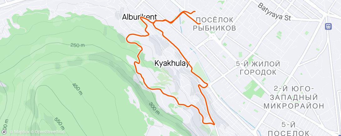 Map of the activity, Горный велозаезд (ночь)