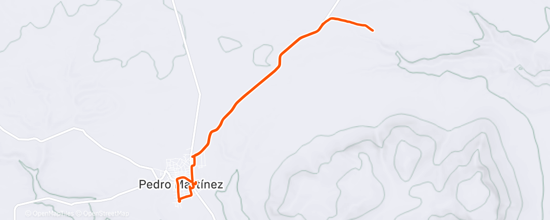 Map of the activity, Bicicleta a la hora del almuerzo