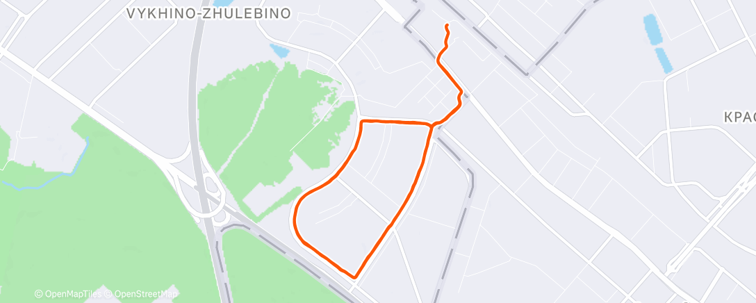 Map of the activity, Дневной забег