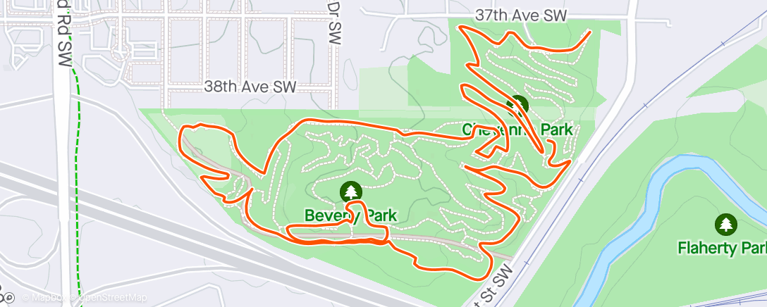 Map of the activity, First ride at Beverly with Josh. 1st of 3