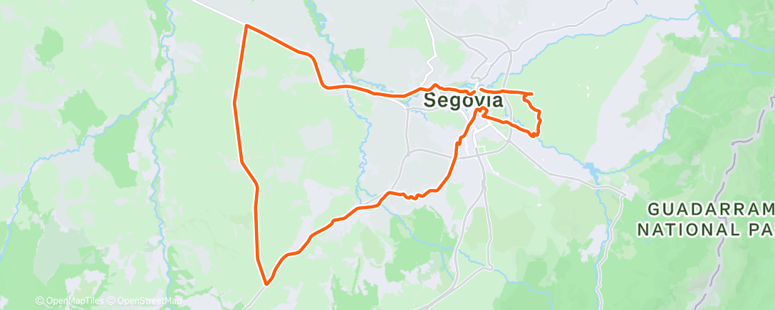 Map of the activity, Garcillán/Fuentemilanos/Madrona/Segovia/Palazuelos