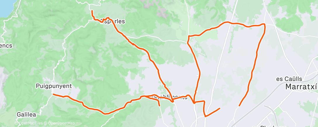 Карта физической активности (Andar en bicicleta)