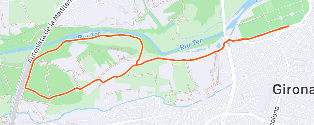 Map of the activity, Morning Run