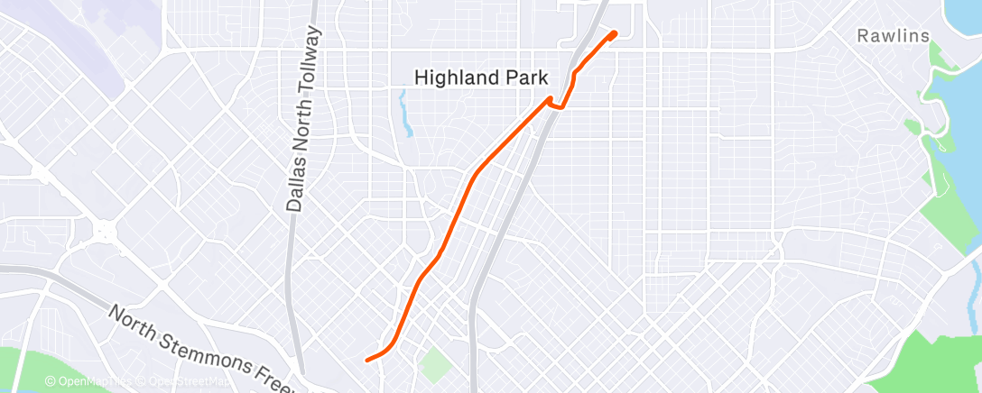 Map of the activity, Morning Run