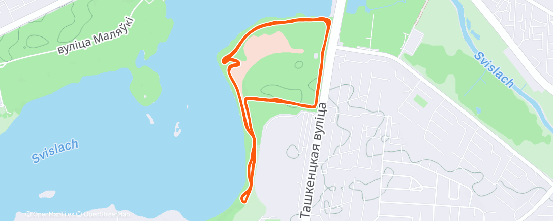 Map of the activity, Полуденный забег