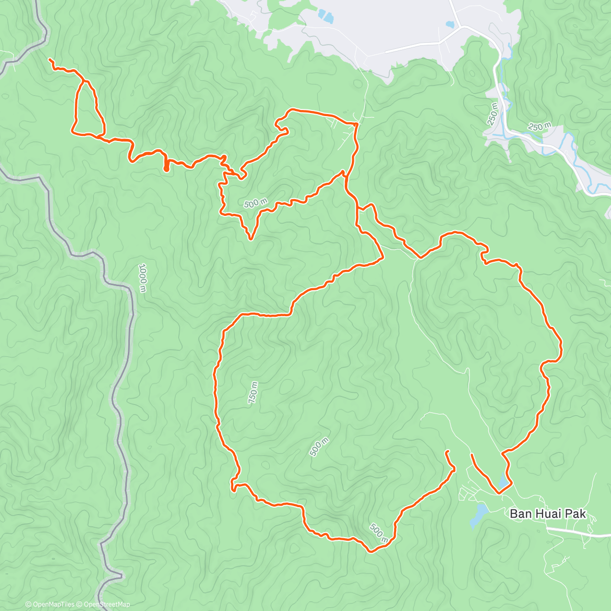 Map of the activity, Morning Trail Run