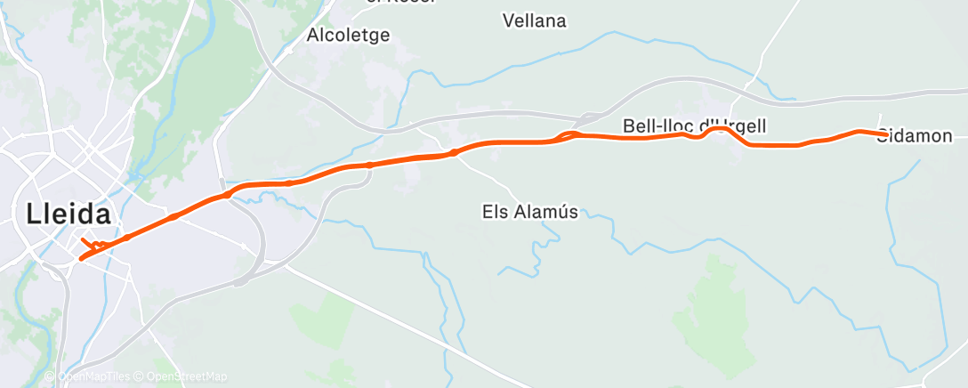 Map of the activity, 2025-12-04Ride