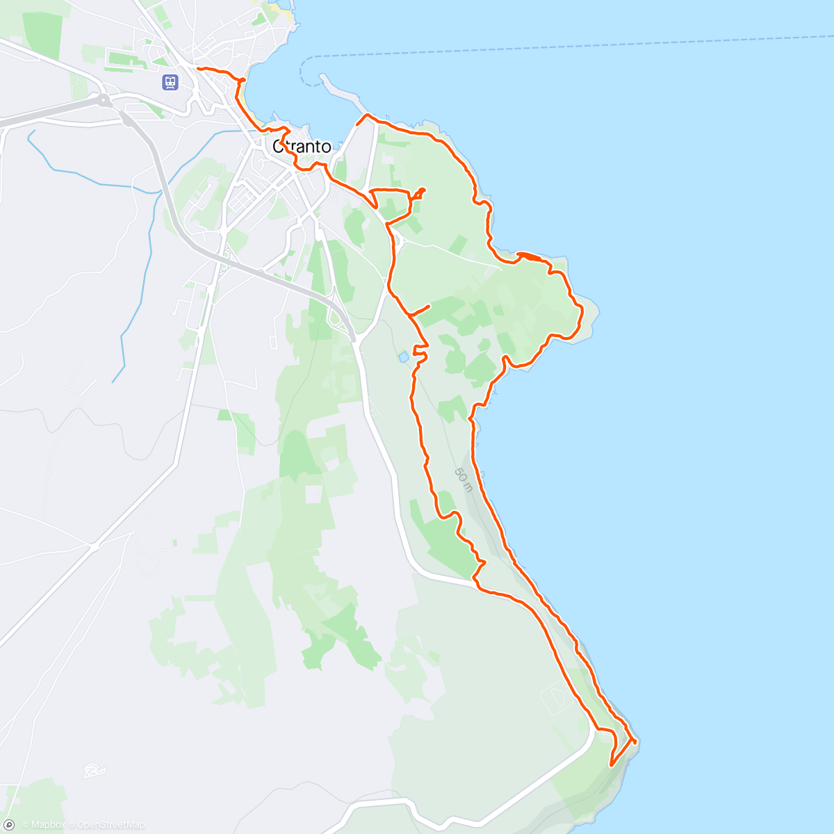 Map of the activity, Otranto - Punta Palascia 🇮🇹