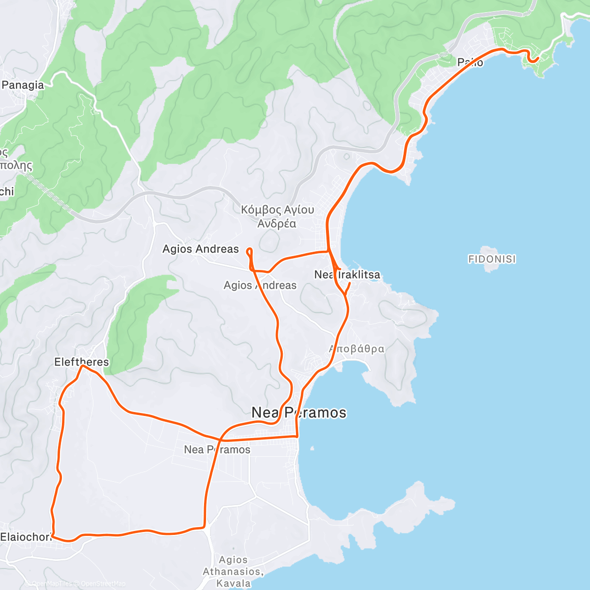 Map of the activity, Morning Ride