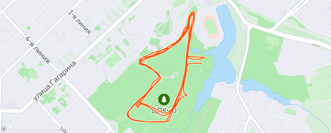 Map of the activity, Morning Run