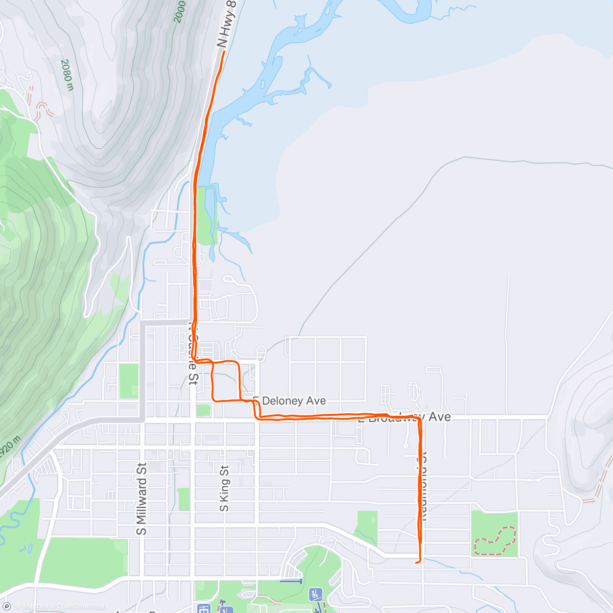 Map of the activity, Morning Run