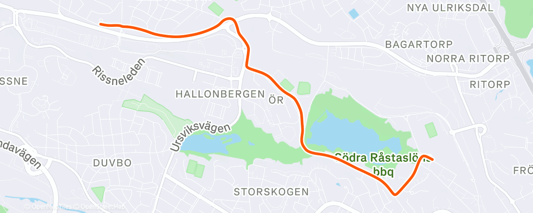 Map of the activity, Afternoon E-Bike Ride