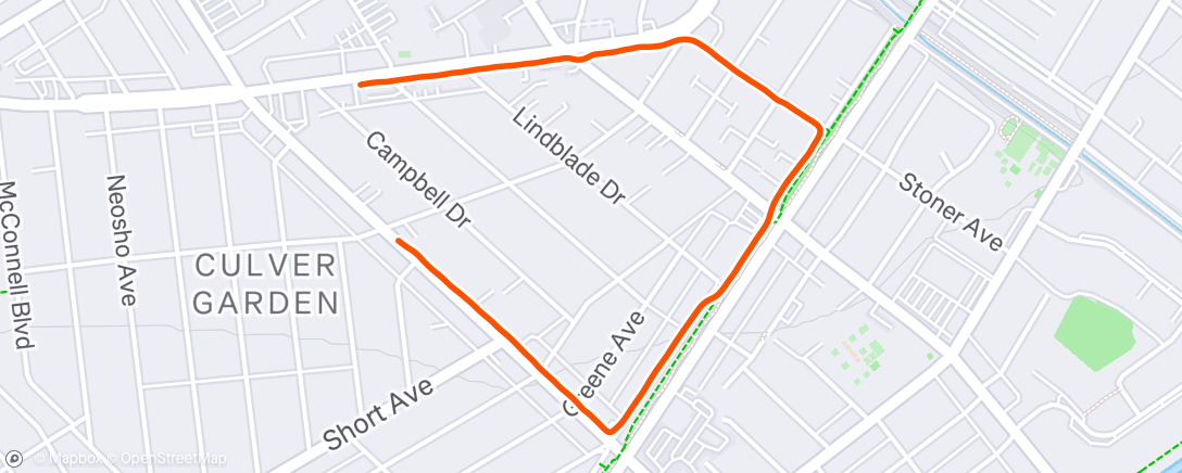 Map of the activity, Morning Run