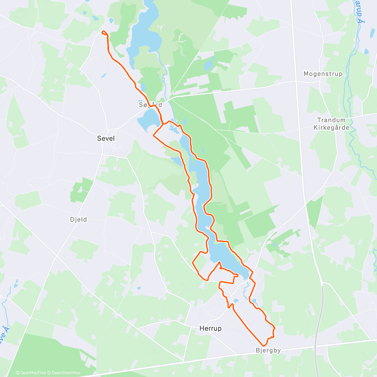 Карта физической активности (Rundt om Stubbergård Sø)